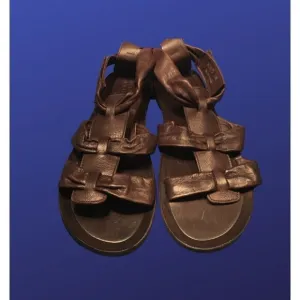 MERCANTI FIORENTINI 100% Leather Gladiator Sandal #W0875, BROWN, Size 11, EUC