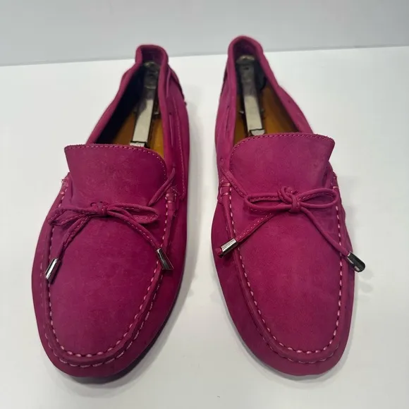 MERCANTIFLORENTINEPink Loafers with Bow Detail size 11 pre owned Exellent C