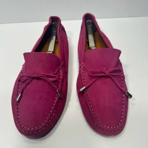 MERCANTIFLORENTINEPink Loafers with Bow Detail size 11 pre owned Exellent C