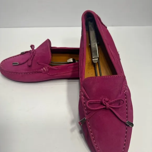 MERCANTIFLORENTINEPink Loafers with Bow Detail size 11 pre owned Exellent C