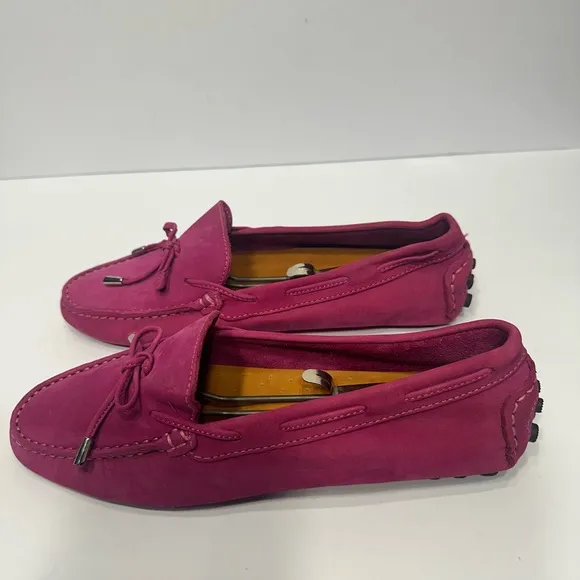 MERCANTIFLORENTINEPink Loafers with Bow Detail size 11 pre owned Exellent C