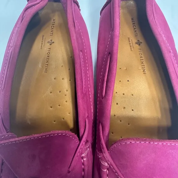 MERCANTIFLORENTINEPink Loafers with Bow Detail size 11 pre owned Exellent C
