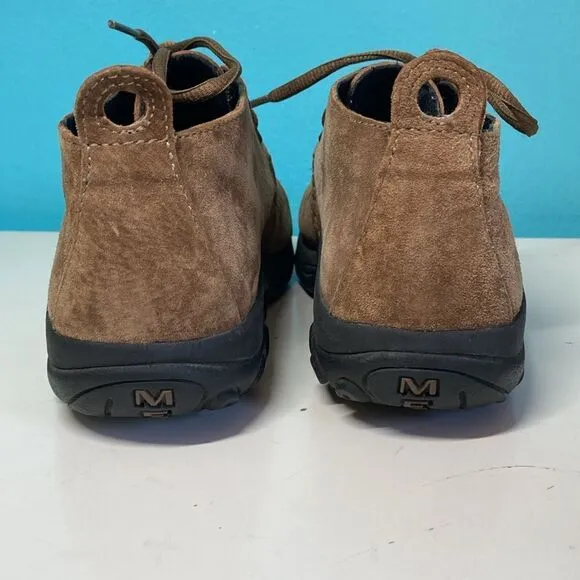 Merrell Booties Brown Suede Size 40 Mens 7 Women’s 9 Jungle Stitch Root Beer Moc