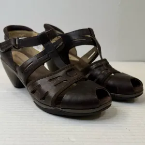 MERRELL Evera Band High Heels Leather Cycling Sandals Shoes