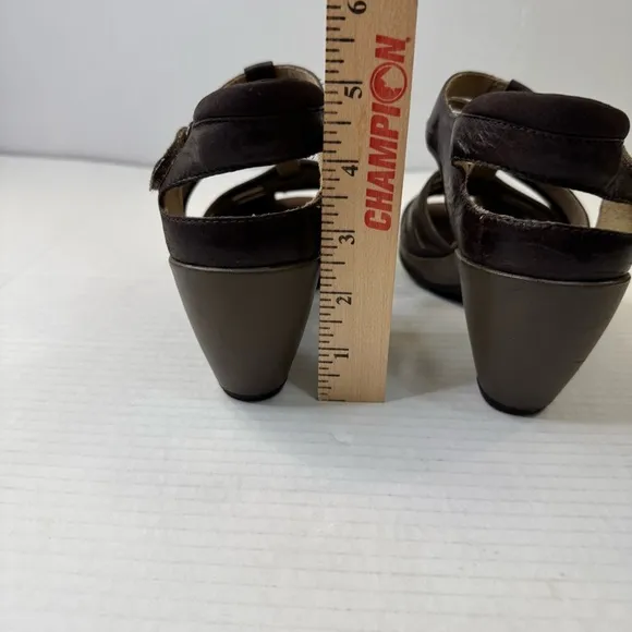 MERRELL Evera Band High Heels Leather Cycling Sandals Shoes