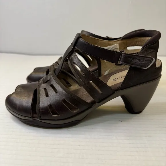 MERRELL Evera Band High Heels Leather Cycling Sandals Shoes