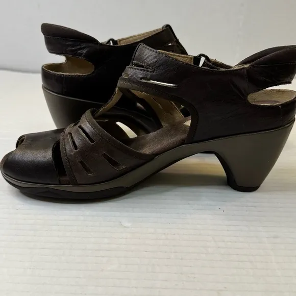 MERRELL Evera Band High Heels Leather Cycling Sandals Shoes