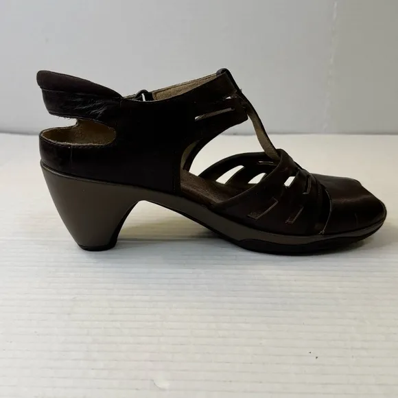 MERRELL Evera Band High Heels Leather Cycling Sandals Shoes