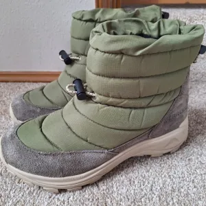 Merrell Mens Moc Zero Winter Boots Olive/Gray Warm Outdoors Size 10