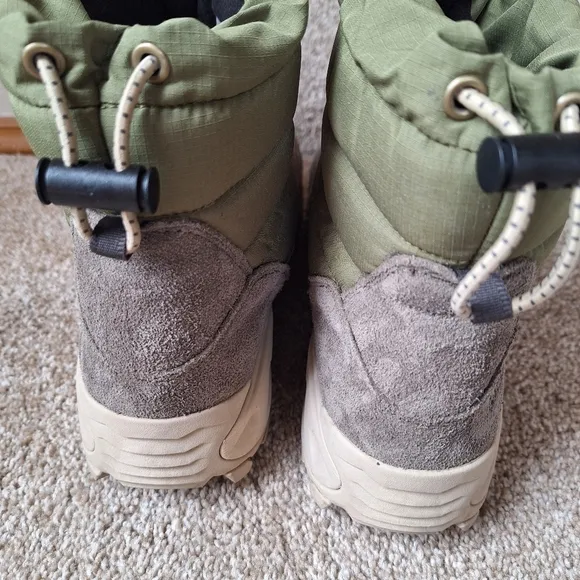 Merrell Mens Moc Zero Winter Boots Olive/Gray Warm Outdoors Size 10