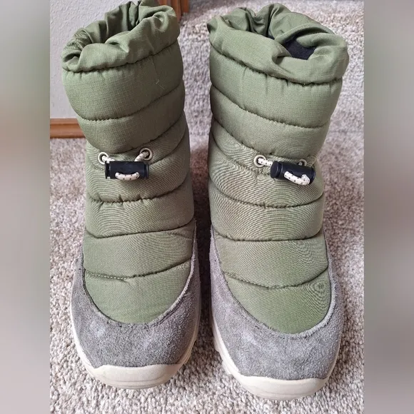 Merrell Mens Moc Zero Winter Boots Olive/Gray Warm Outdoors Size 10