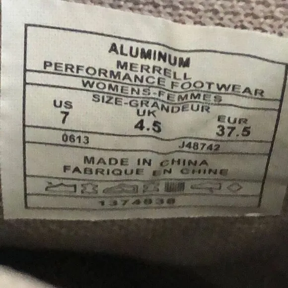 Merrell Women's Aluminum Performance Footwear Chelsea Boots Gray Size 7