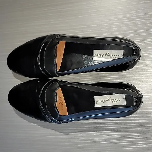 Mezlan 'Mirage' Black Patent Leather Loafers‎ Men's 14 M