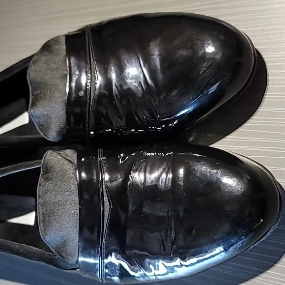 Mezlan 'Mirage' Black Patent Leather Loafers‎ Men's 14 M
