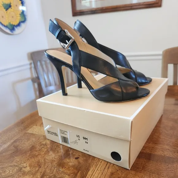Michael Kors Becky Sandal Leather High Heels
