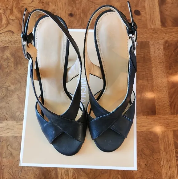Michael Kors Becky Sandal Leather High Heels
