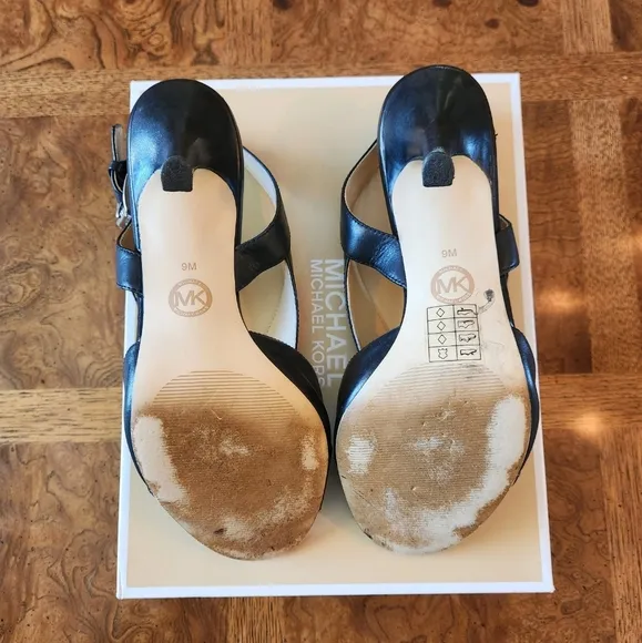 Michael Kors Becky Sandal Leather High Heels