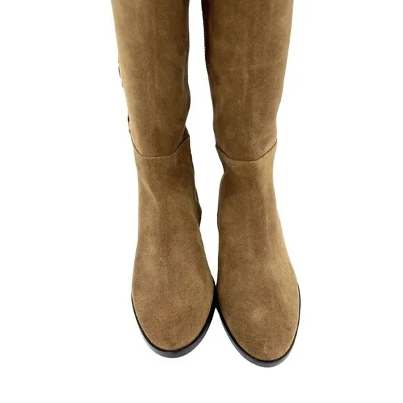 Michael Kors Boots Malin Grommet Suede Over-The-Knee Caramel SZ 6 New $395