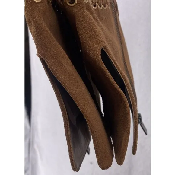 Michael Kors Boots Women’s 8 Malin Grommet Brown Caramel Suede Over The Knee