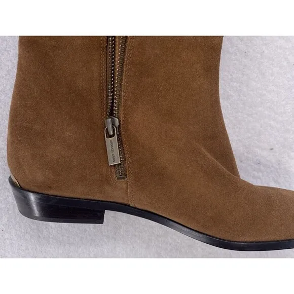 Michael Kors Boots Women’s 8 Malin Grommet Brown Caramel Suede Over The Knee