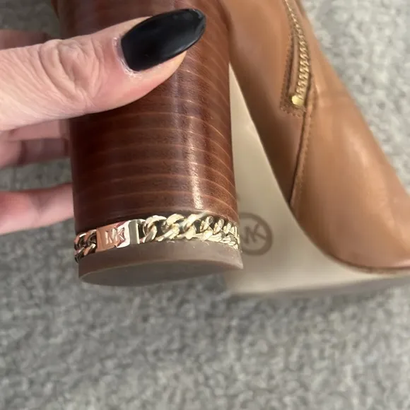 MICHAEL KORS Cognac knee high boots