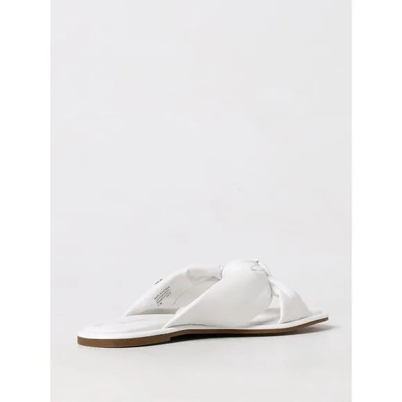 Michael Kors Knotted Flat Sandals Women White