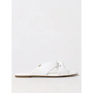 Michael Kors Knotted Flat Sandals Women White
