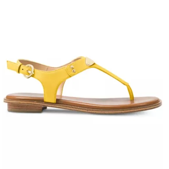 MICHAEL KORS Leather Thong Flat Sandals