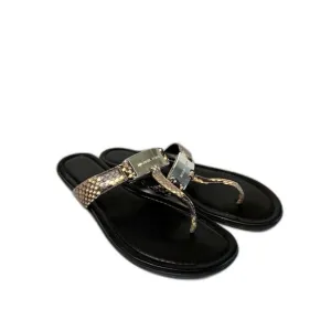 MICHAEL MICHAEL KORS Colleen Thong Sandals Fashion Embossed Flip Flops Flat 9