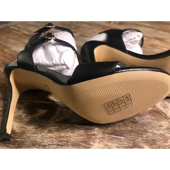 Michael Michael Kors Parker Sandals Ankle Strap High Heel Black NEW 7 US