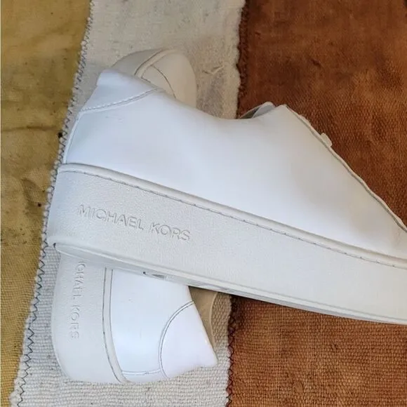 Michael Kors Cameron Leather Fashion Rainbow Lace Sneakers
