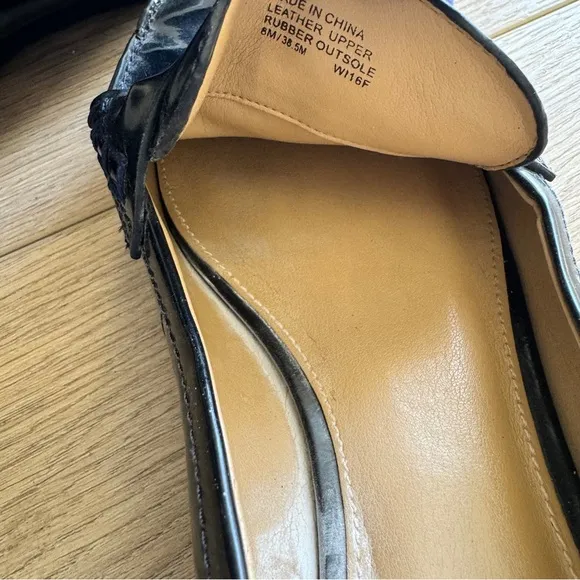 Micheal Kors Navy Blue Patent Leather Loafers