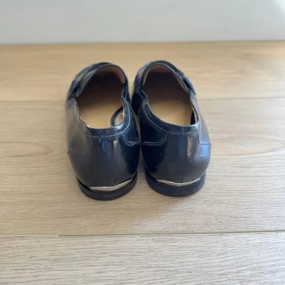 Micheal Kors Navy Blue Patent Leather Loafers