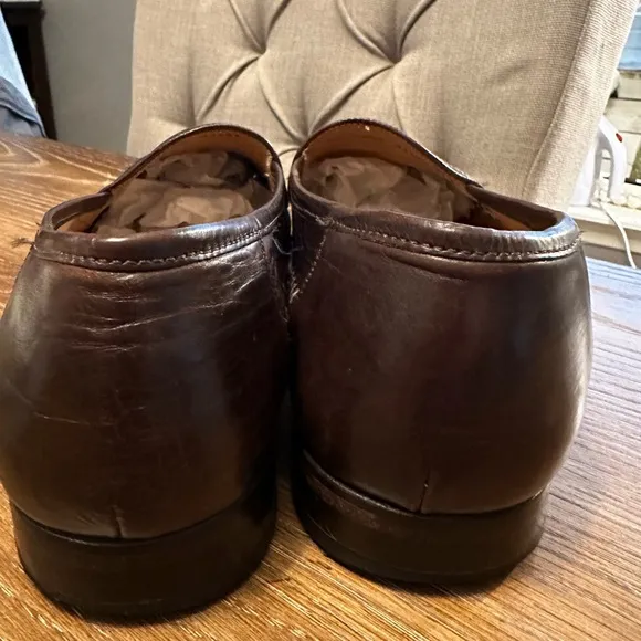 Miguel Angel Brown Leather Men’s Loafers Size 10 1/2 Made In Spain