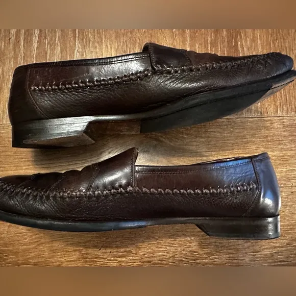 Miguel Angel Brown Leather Men’s Loafers Size 10 1/2 Made In Spain