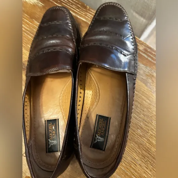 Miguel Angel Brown Leather Men’s Loafers Size 10 1/2 Made In Spain