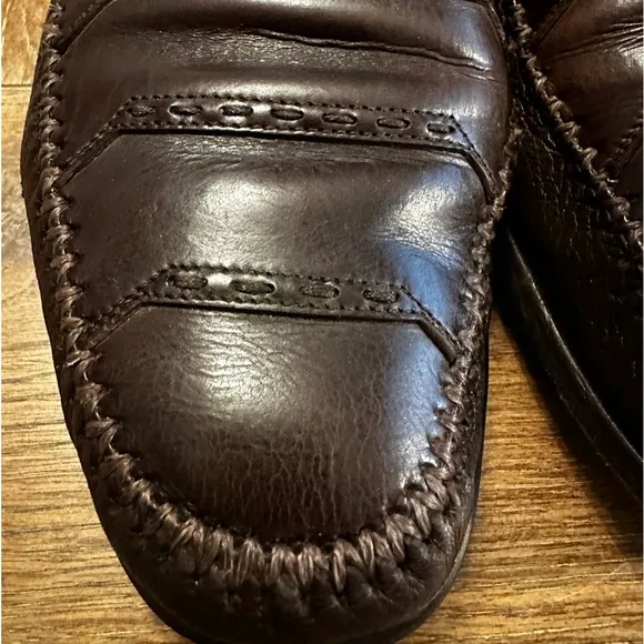 Miguel Angel Brown Leather Men’s Loafers Size 10 1/2 Made In Spain