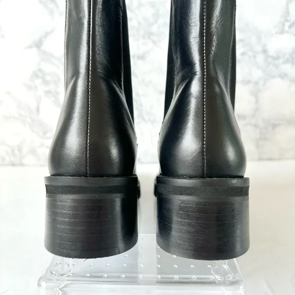 Miista E8 Thea Black Leather  Block Heel Chelsea Boots Size 40/9.5 US (NWOB)