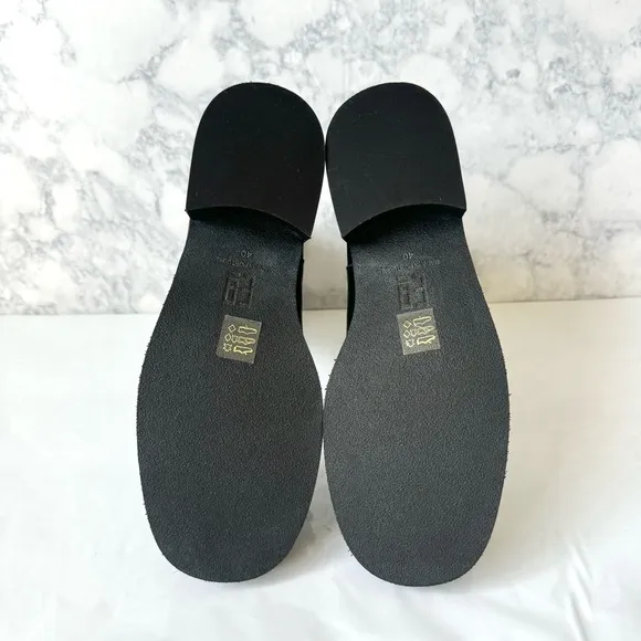 Miista E8 Thea Black Leather  Block Heel Chelsea Boots Size 40/9.5 US (NWOB)
