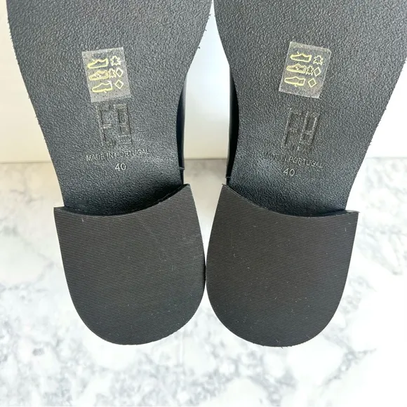 Miista E8 Thea Black Leather  Block Heel Chelsea Boots Size 40/9.5 US (NWOB)