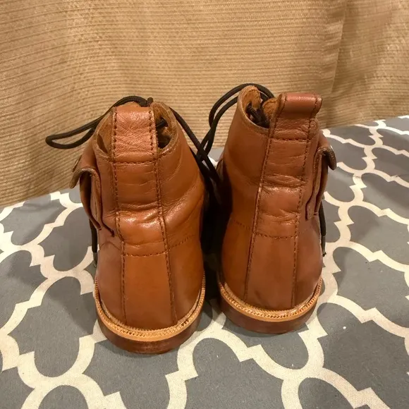 Mikoleon Heirloom Brown Leather Lace-Up Boots size 27