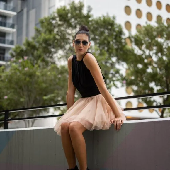 Mini Champagne Tutu Tulle Skirt