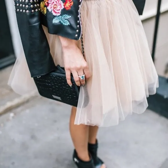 Mini Champagne Tutu Tulle Skirt