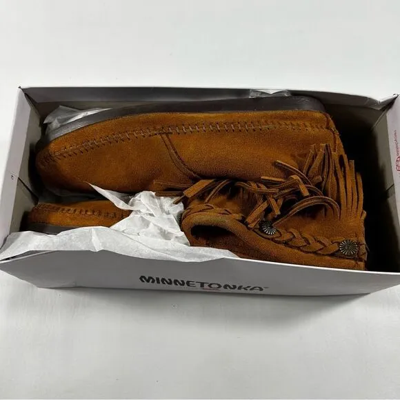 Minnetonka - Women's Hi-Top Back Zip Boot Brown Suede - Size 8 M