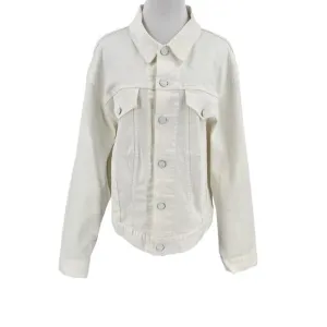 Mistress Rocks by House of CB Fathom White Classic Oversized Denim Jacket Size M