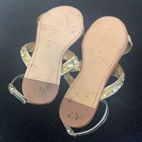 Miu Miu glitter pirite flat sandals