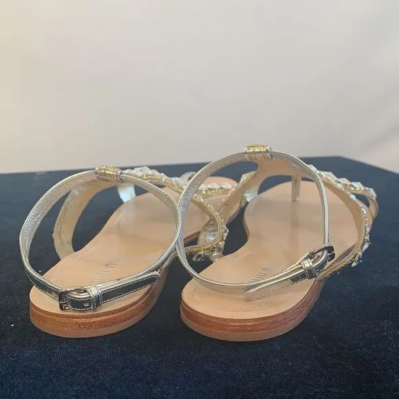 Miu Miu glitter pirite flat sandals
