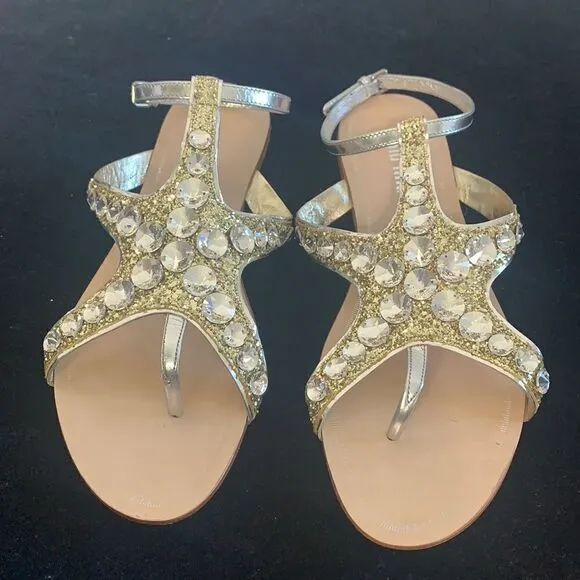 Miu Miu glitter pirite flat sandals