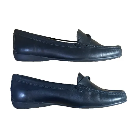 MJNY by Marc Joseph BEVERLEY ROAD women’s 5.5 leather loafers soft black Brazil