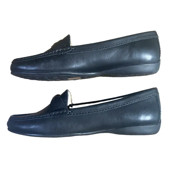 MJNY by Marc Joseph BEVERLEY ROAD women’s 5.5 leather loafers soft black Brazil